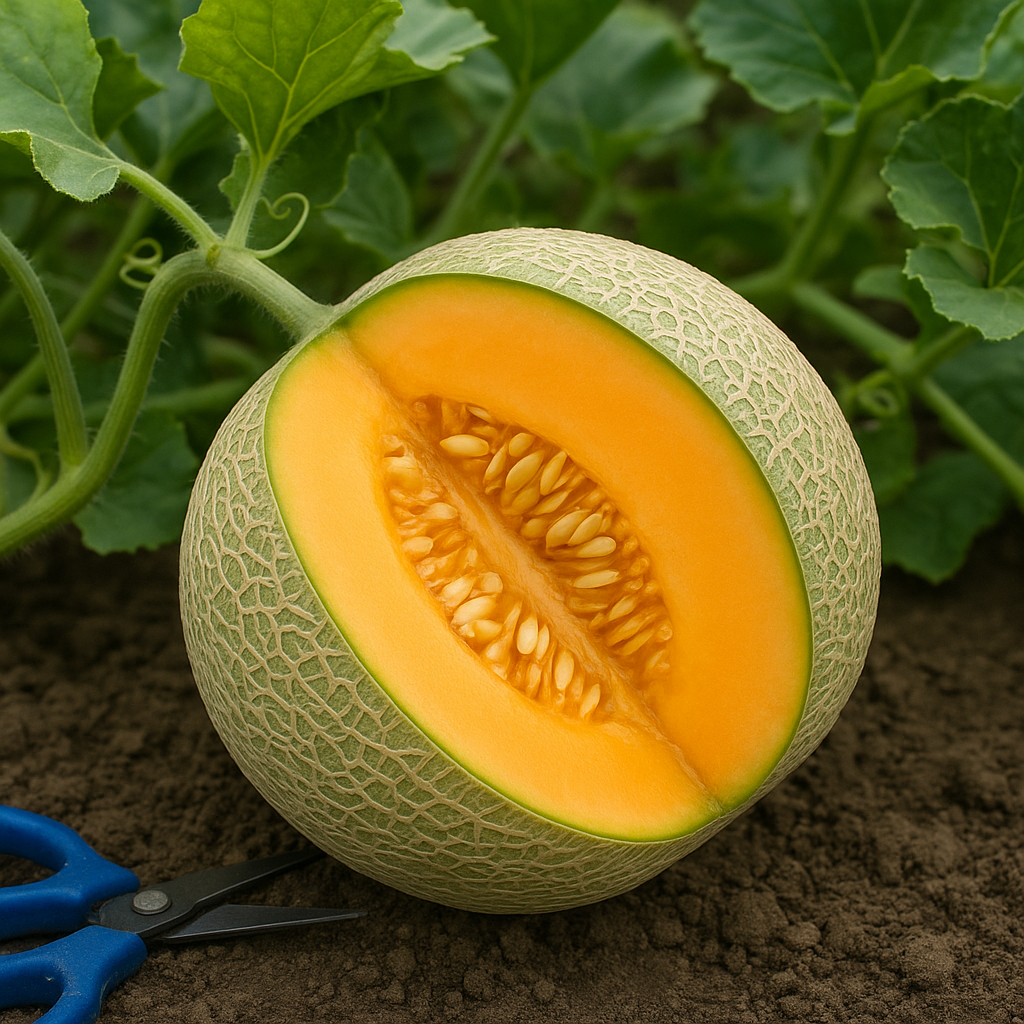 Light Orange Melon Cantaloupe: Sweet and Juicy Garden Delight