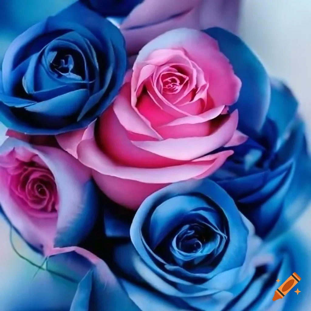 Vibrant Dark Pink & Blue Rose Flower Seeds For Colorful Planting Displays