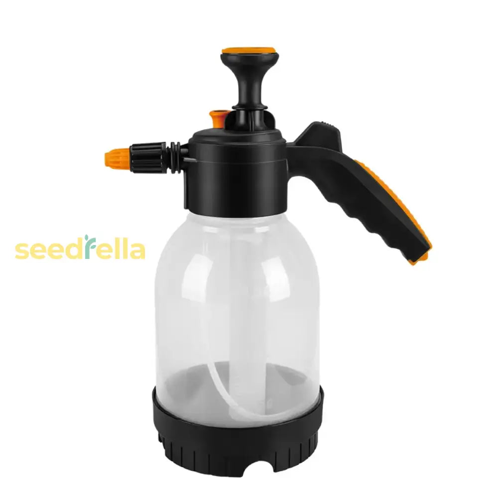 1.5L Transparent Plastic Spray Bottle – White With Black Base And Red/Yellow Accents Garden Tools