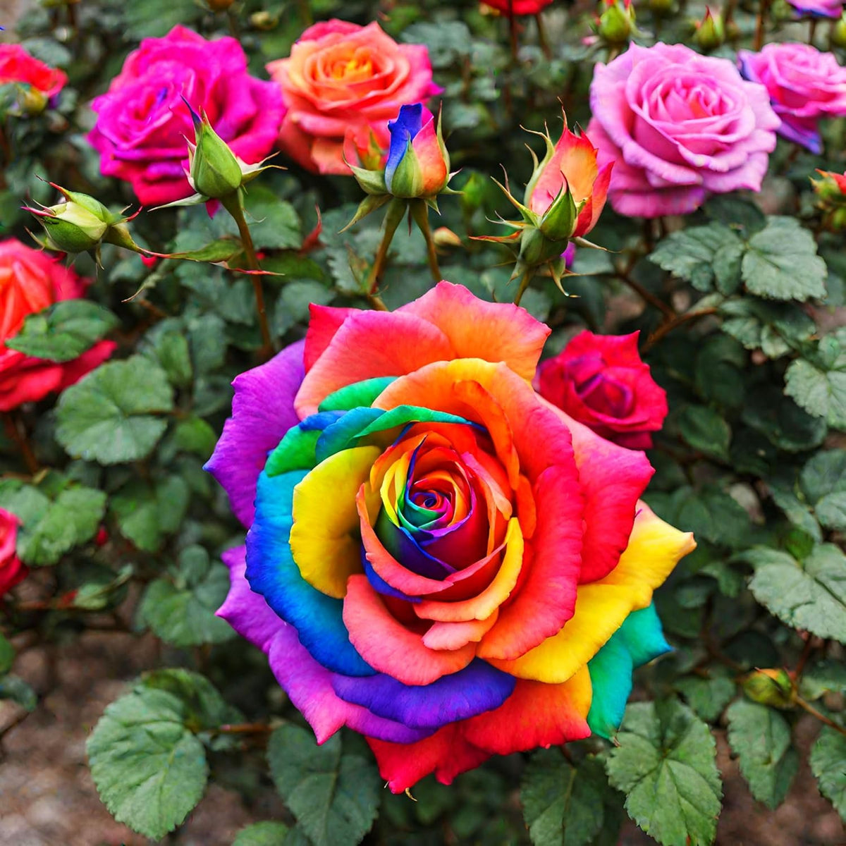MultiColor Rose Flower seeds for Planting Premium Quality Heirloom & GMO Free Seeds for Home Garden
 
 Sale seeds for home garden planting
