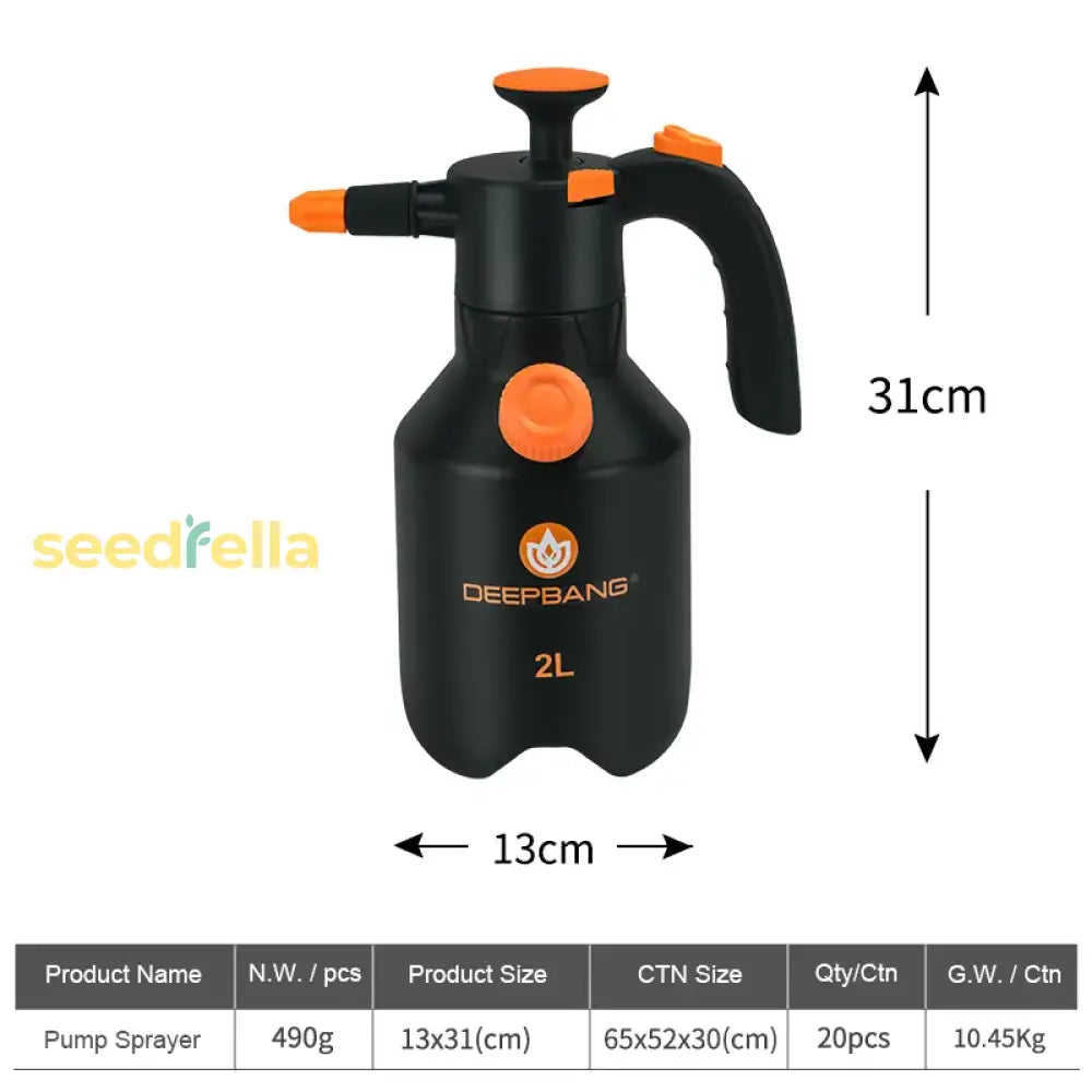 2L Solvent-Resistant Hand Pump Sprayer – Durable Customizable Spray Bottle Garden Tools