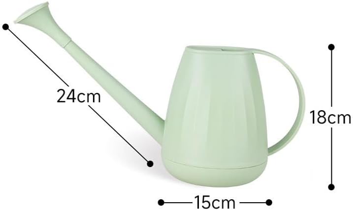 2L Retro Long Spout Plastic Watering Can For Indoor And Outdoor Plants – Green Garden Tools