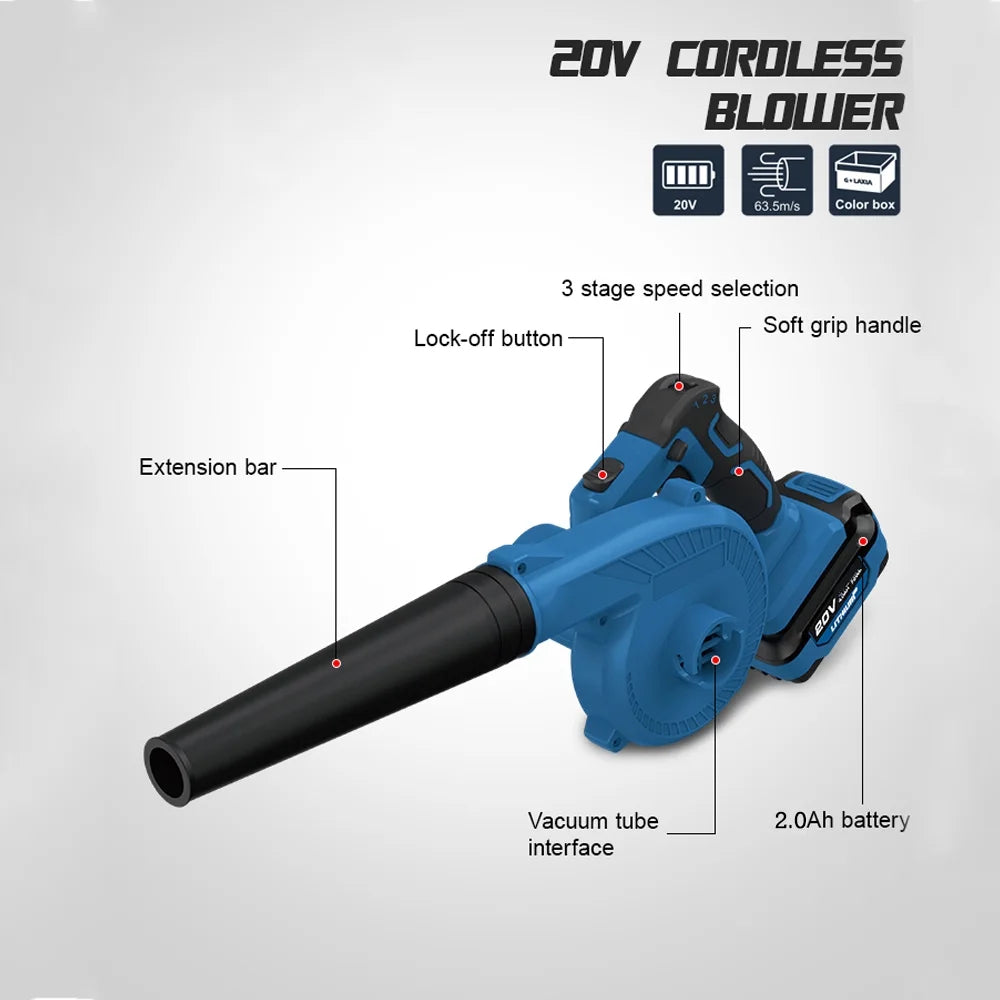 Handheld Vacuum Cleaner & Leaf Blower – Lithium Power Tool For Cleaning Blowing Garden Tools