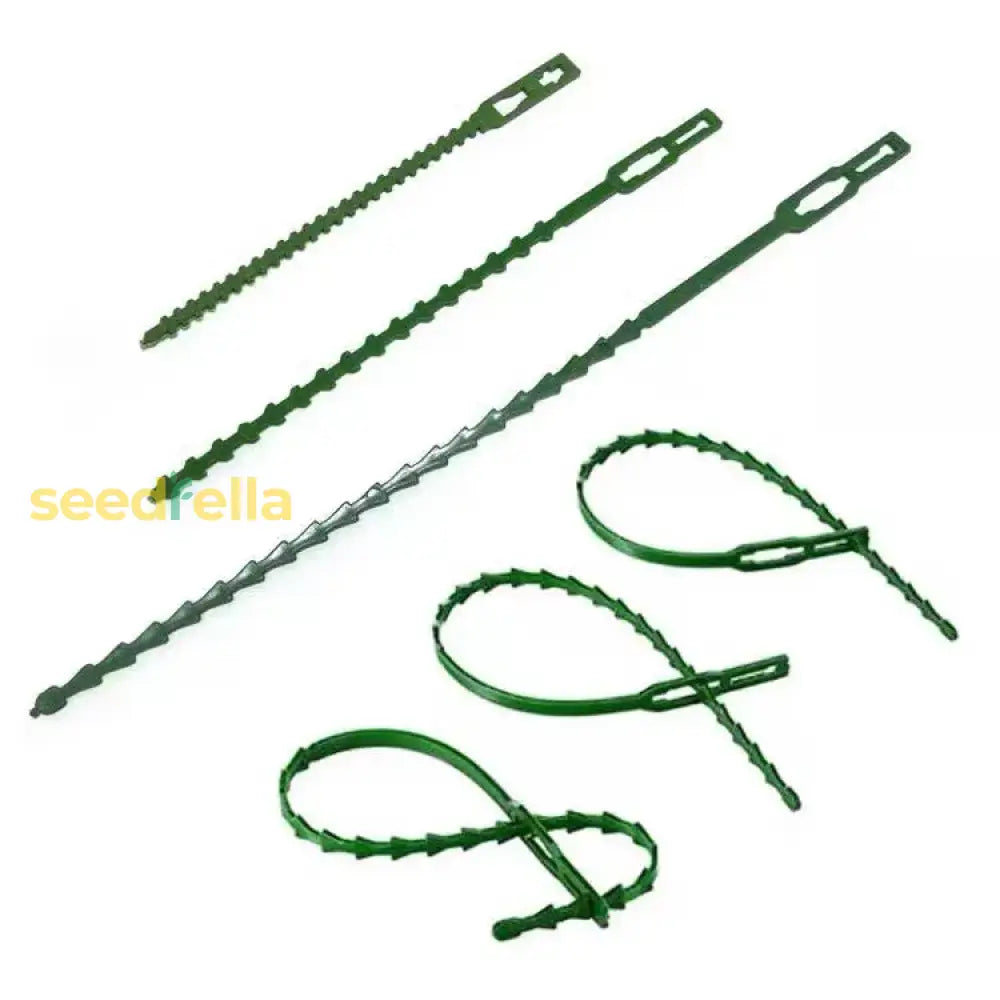 50Pcs Reusable Adjustable Plant Ties – Flexible Green Garden Fasteners For Climbing Plants