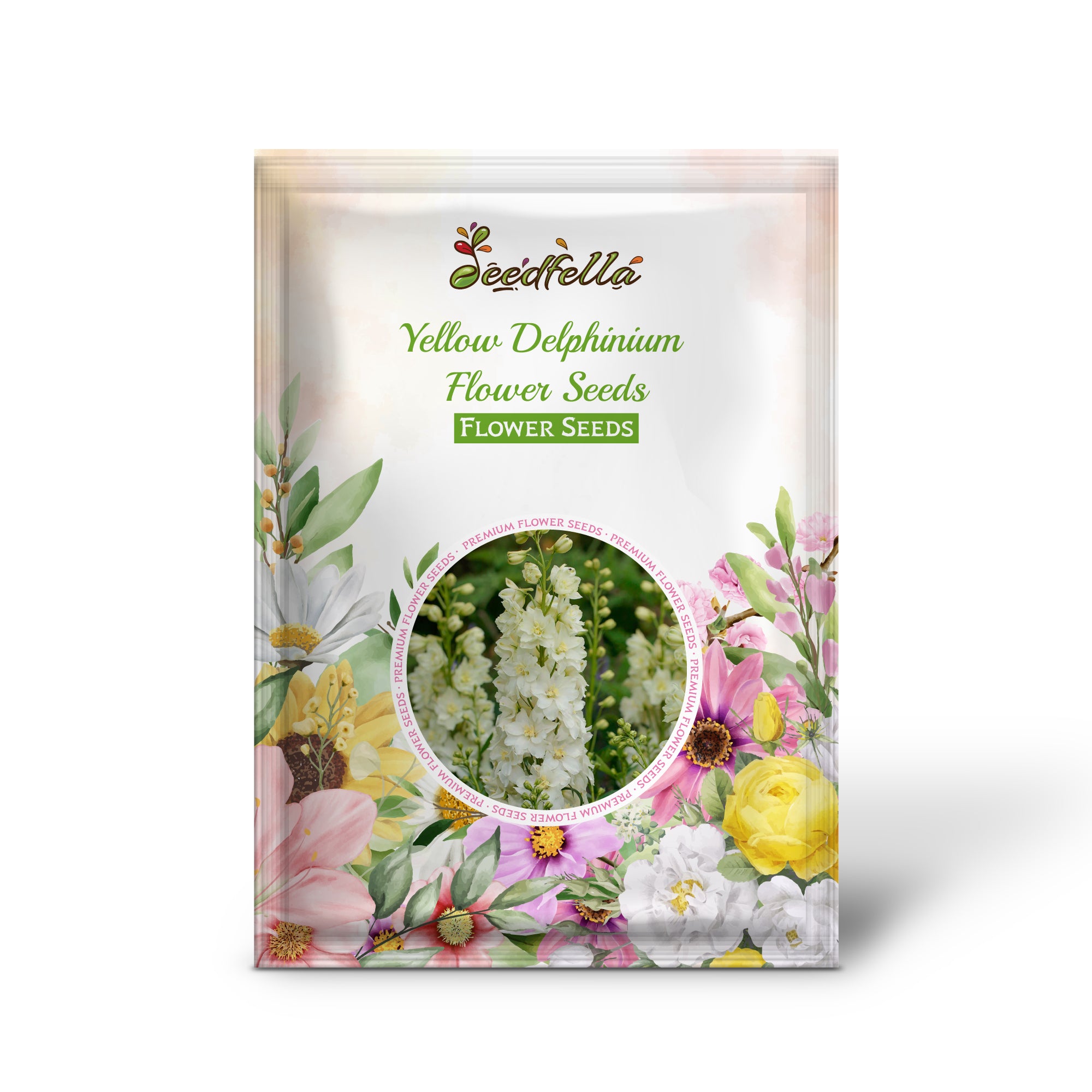 Semillas de Flor Delphinium Amarillo para Plantar | Flores Perennes Vibrantes