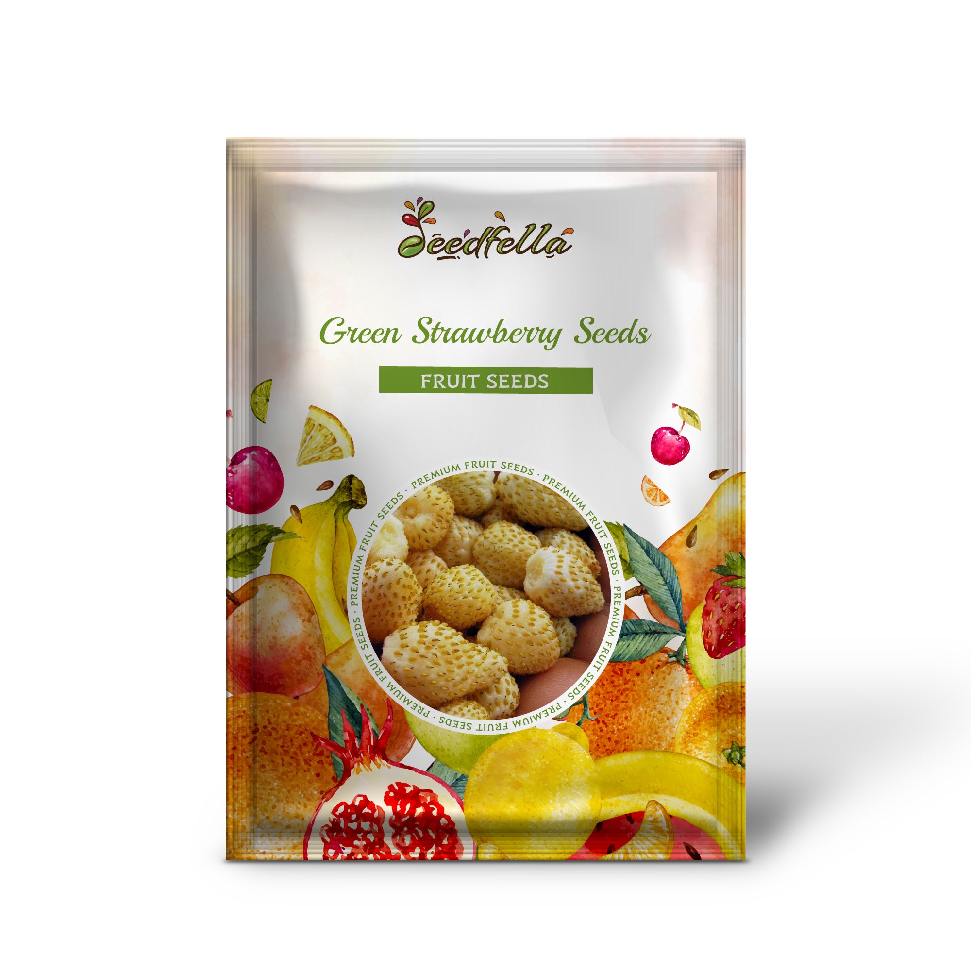 Green Strawberry Seeds for planting and growing unique, sweet strawberries.