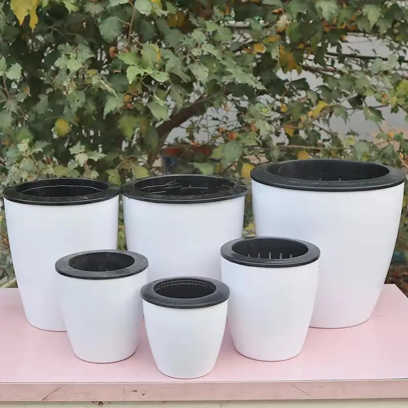 Affordable Double Color Self-Watering Flowerpot – Perfect For Outdoor Gardens Garden Tools