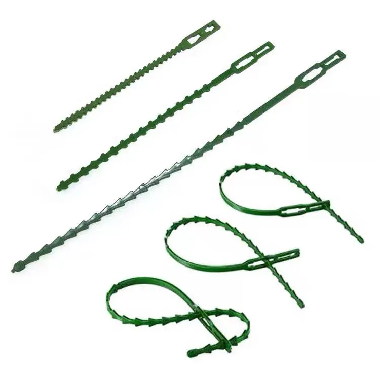 50Pcs Reusable Adjustable Plant Ties – Flexible Green Garden Fasteners For Climbing Plants