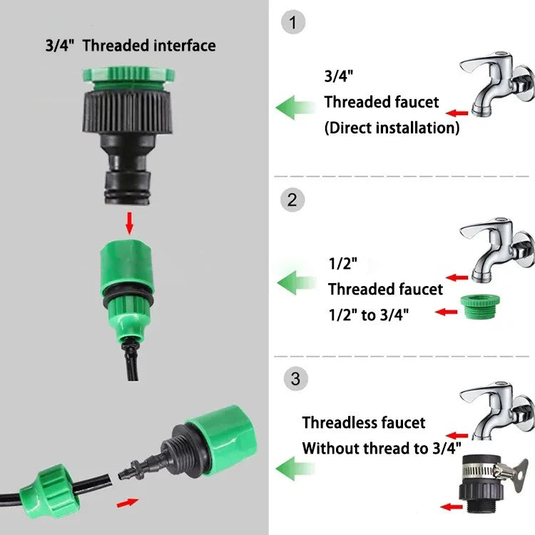 5M Antiseptic Garden Irrigation Water Mister Nozzles - Outdoor Low Pressure Spray Misting Cooling