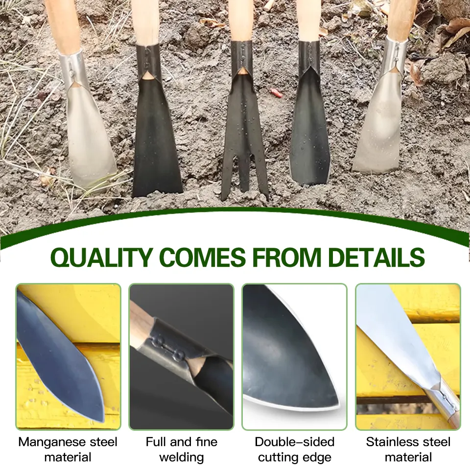 Stainless Steel Gardening Shovel Set – Outdoor Hand Tools For Planting Flowers & Vegetables Garden