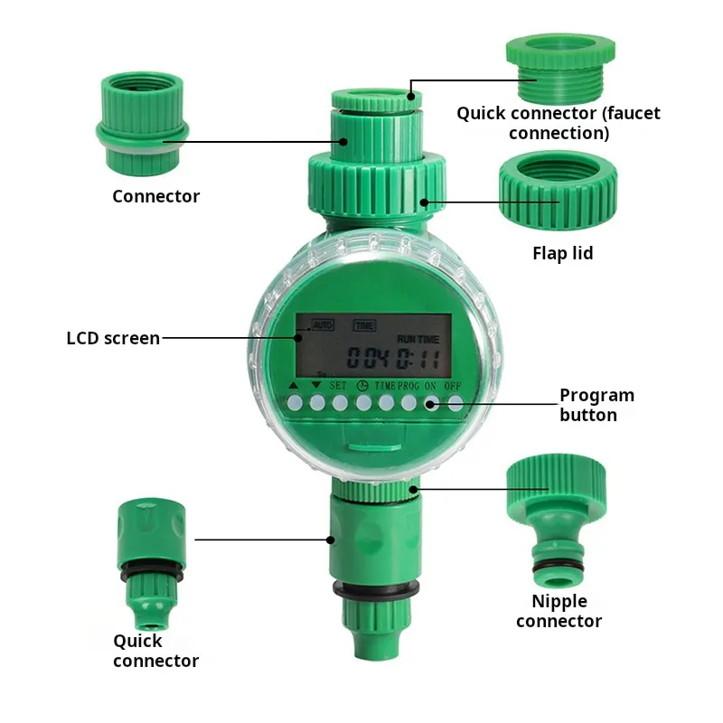 D50 Garden Automatic Irrigation Controller With Lcd Display - Smart Watering Timer For Drip Tools