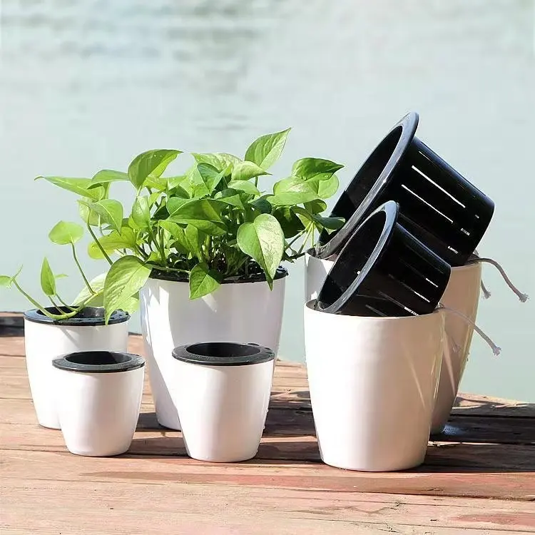 Affordable Double Color Self-Watering Flowerpot – Perfect For Outdoor Gardens Garden Tools