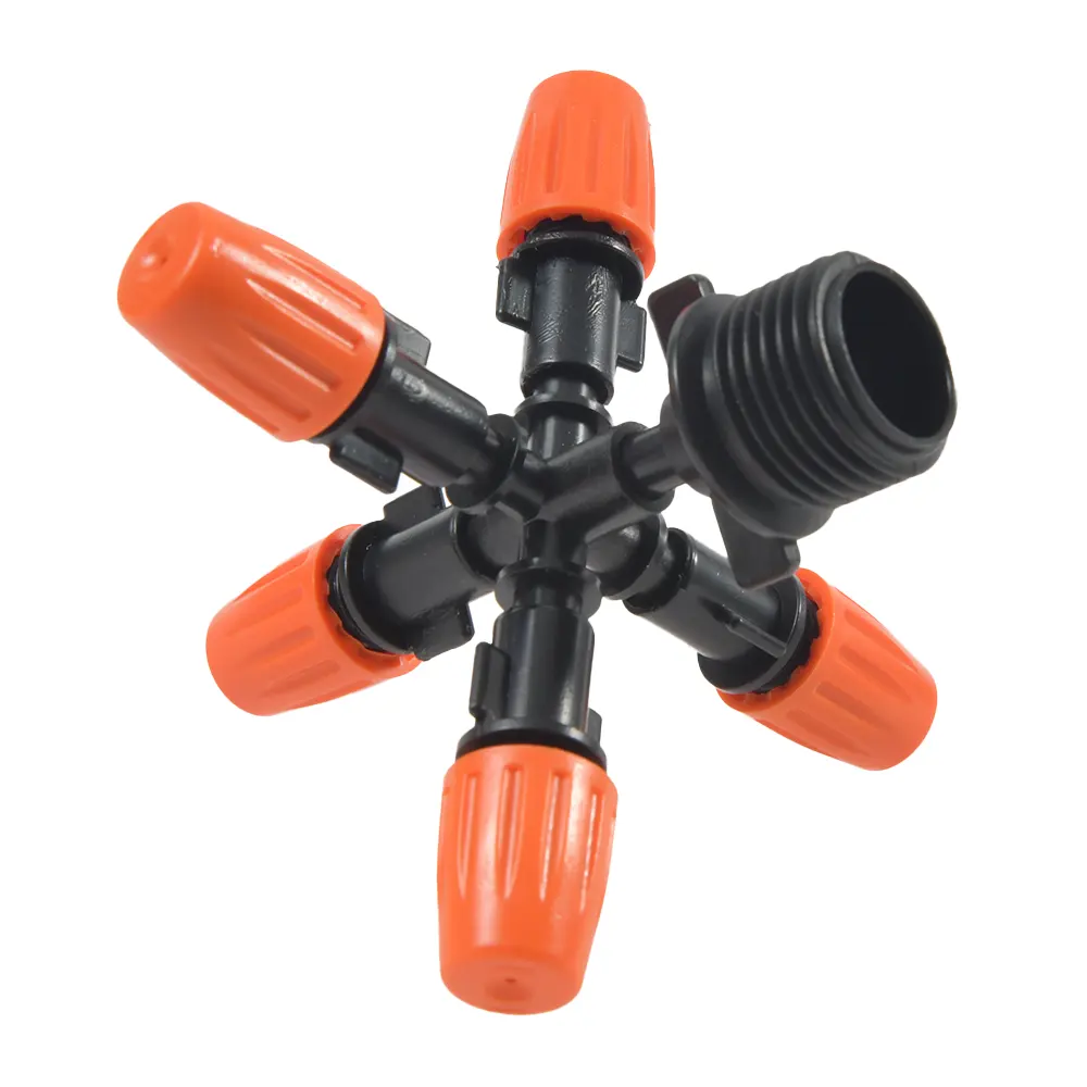 1/2’’ 5-Way Adjustable Mist Sprinkler Nozzle Garden Tools