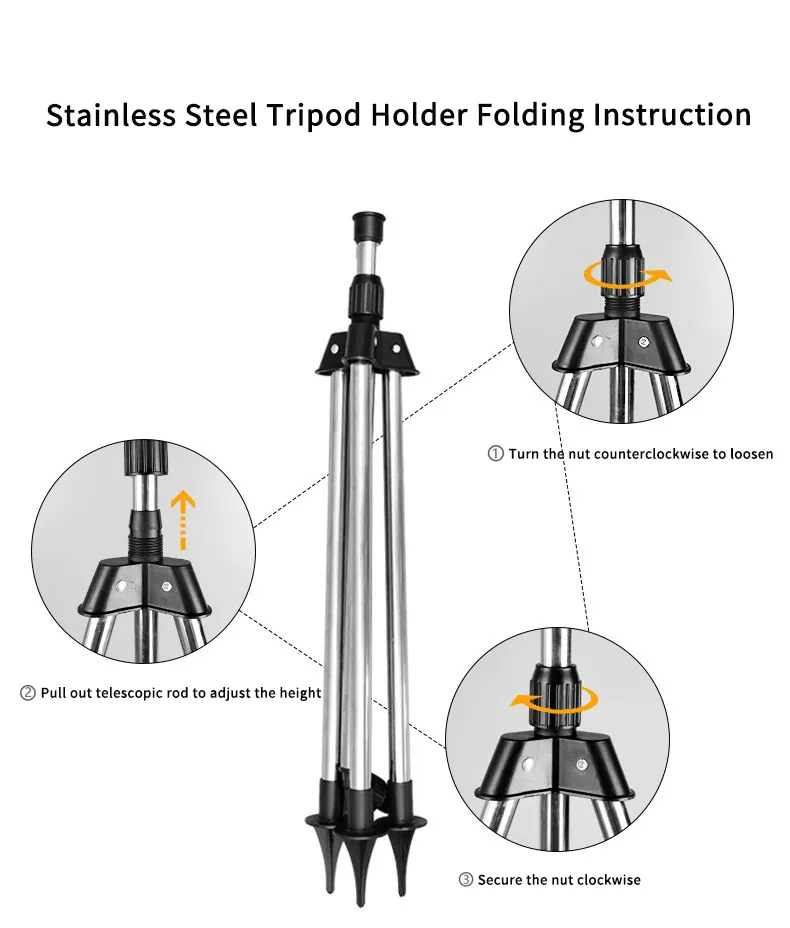 Telescoping Tripod Garden Sprinkler – Large Coverage Farm Irrigation System Tools