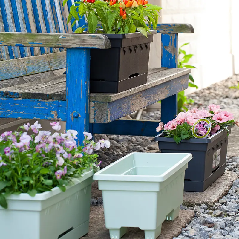 Indoor Vegetable & Flower Nordic Balcony Planter Box – Rectangular Plastic Window Garden Pot Tools