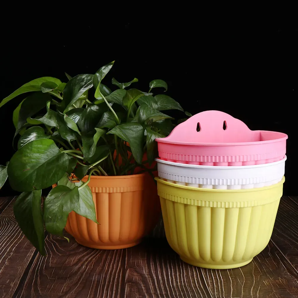 Colorful Hanging Plastic Flower Pots – Removable Plant Baskets For Indoor & Outdoor Use Garden Tools