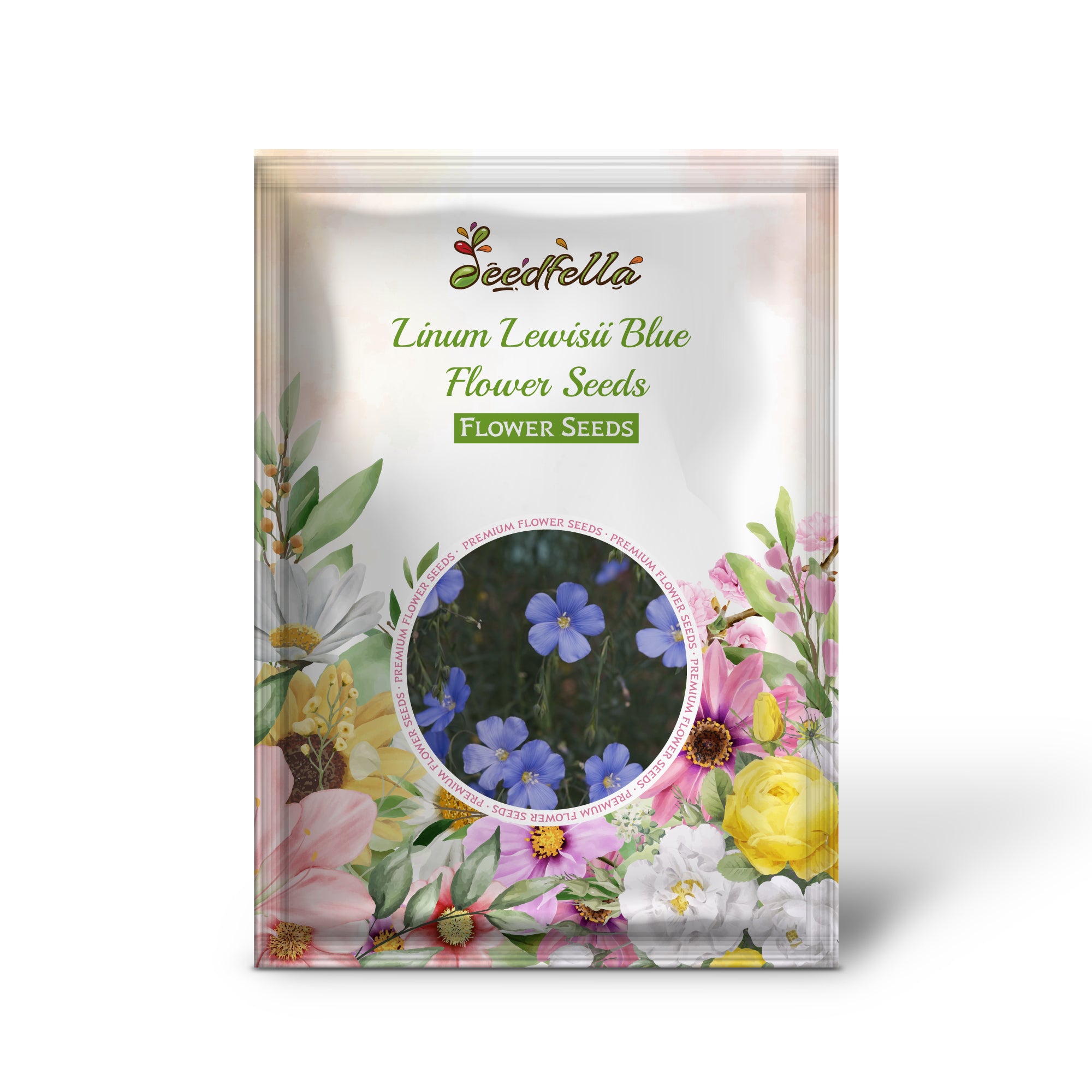 Blue Linum garden seeds for outdoor planting