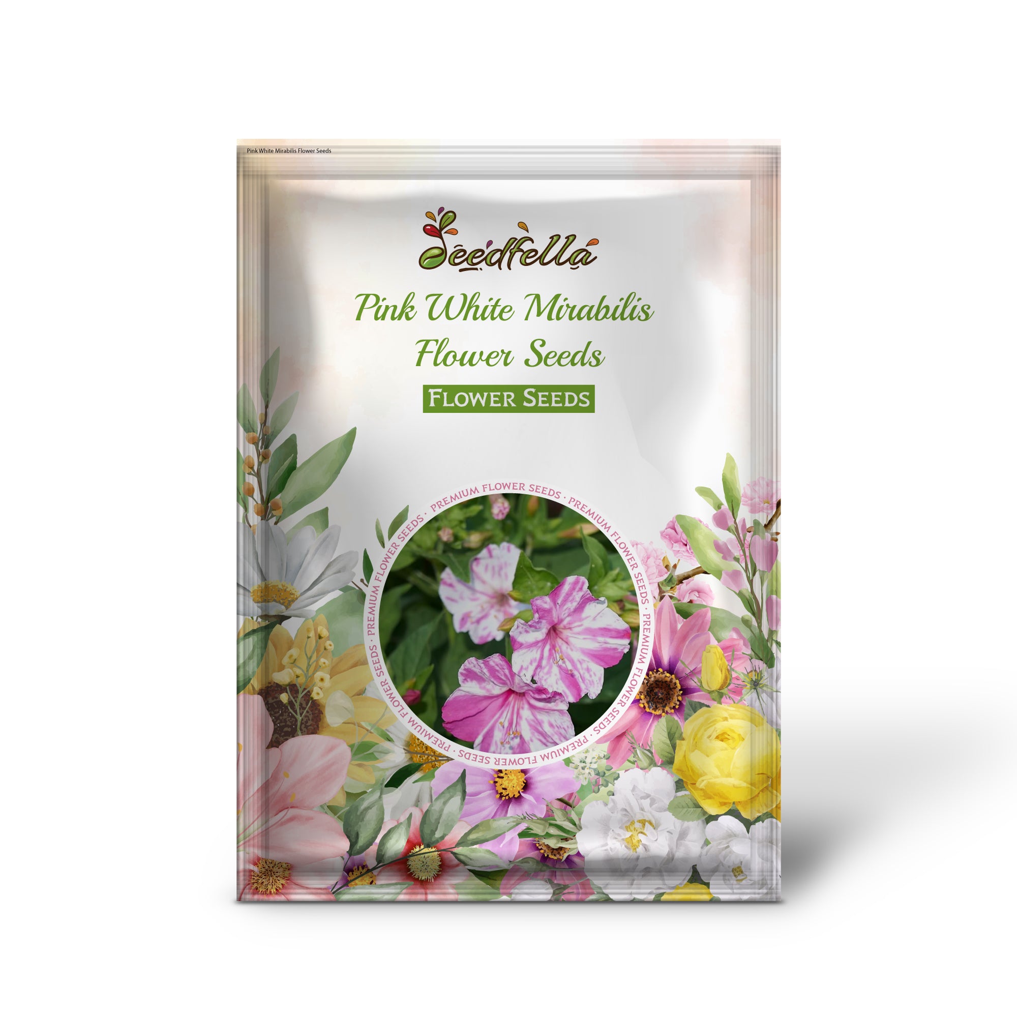 Pink White Four O’Clock flower seeds