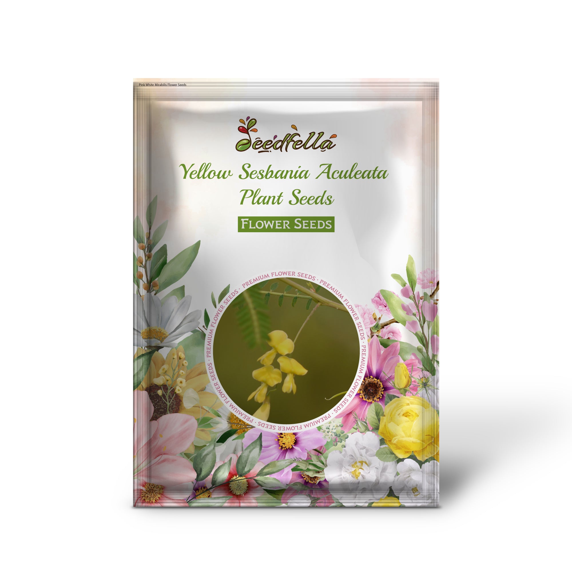 Yellow Sesbania Aculeata garden seeds for outdoor planting