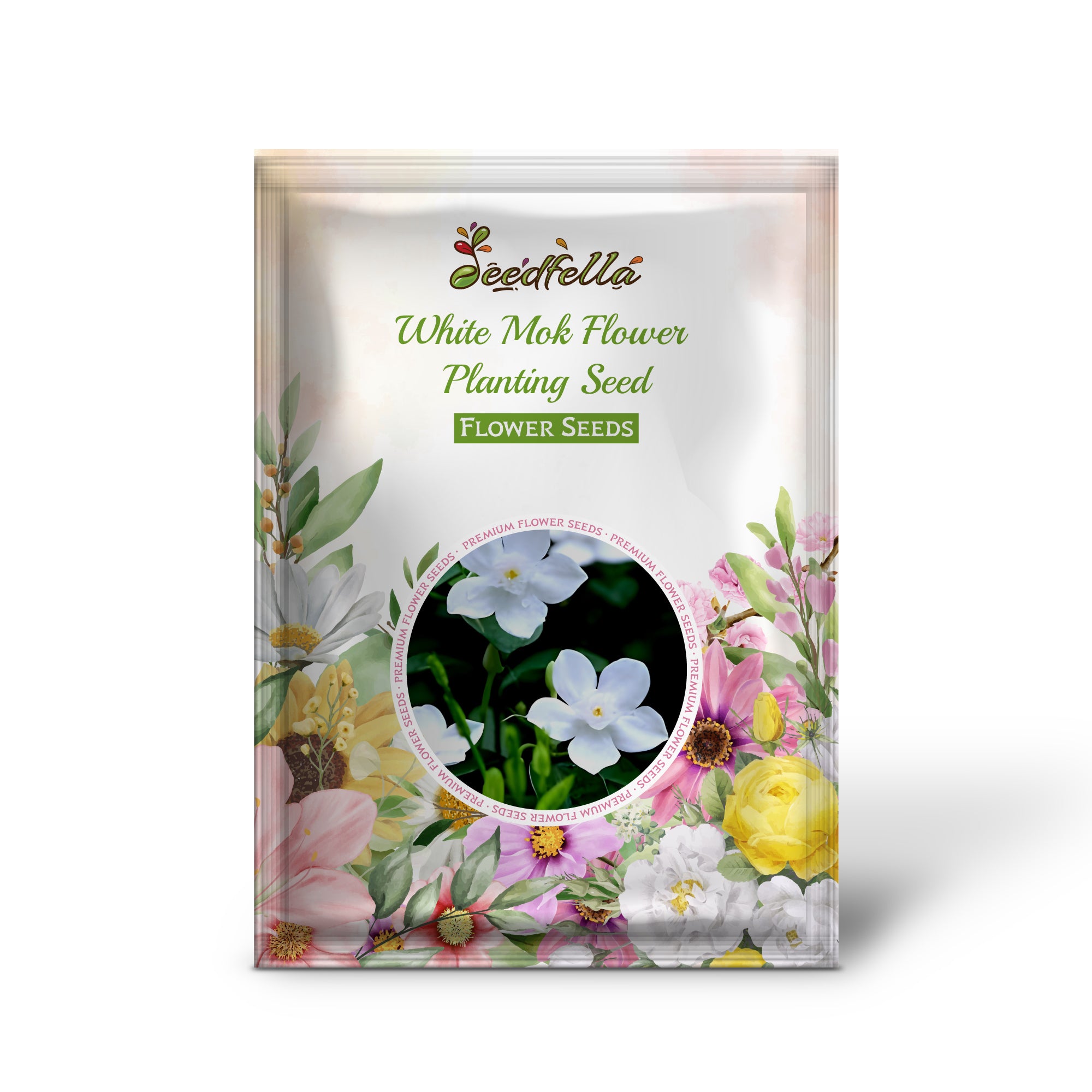 White Mok flowers blooming in garden