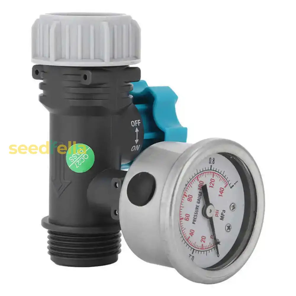 Adjustable Water Pressure Regulator Valve With Gauge For Greenhouse & Garden Irrigation Systems