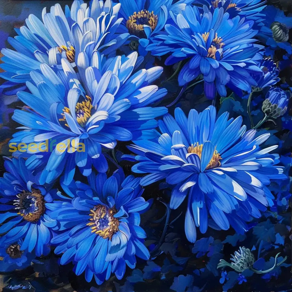 Aster Flower Seeds Planting Blue