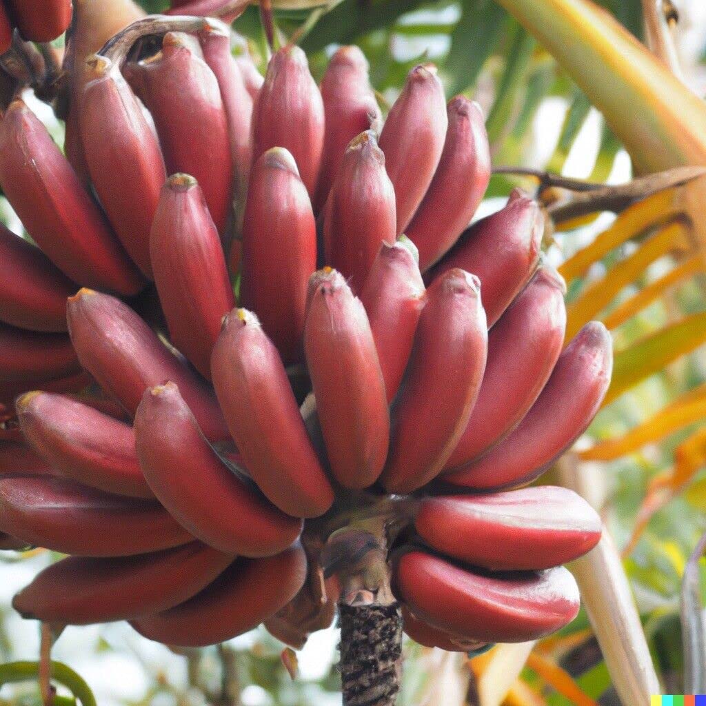 Banana plant with ripe yellow fruit