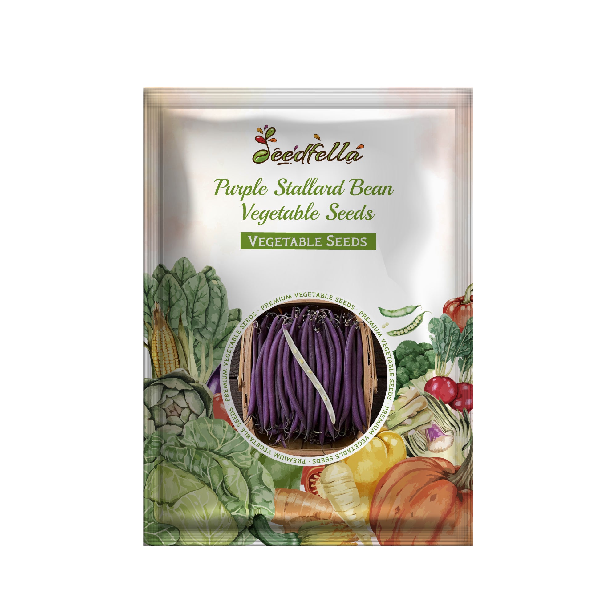 Purple Stallard Bean seeds for home garden and trellised beds