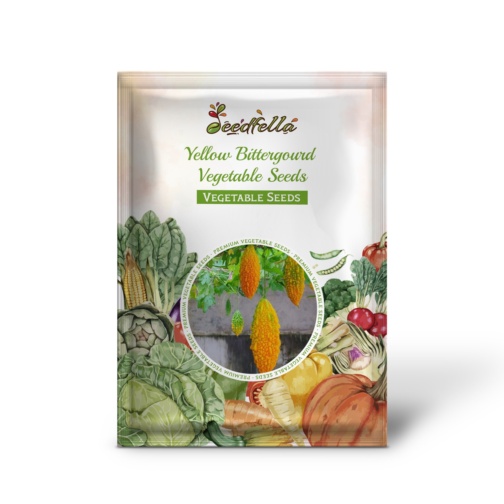 Yellow bittergourd seeds pack for home garden