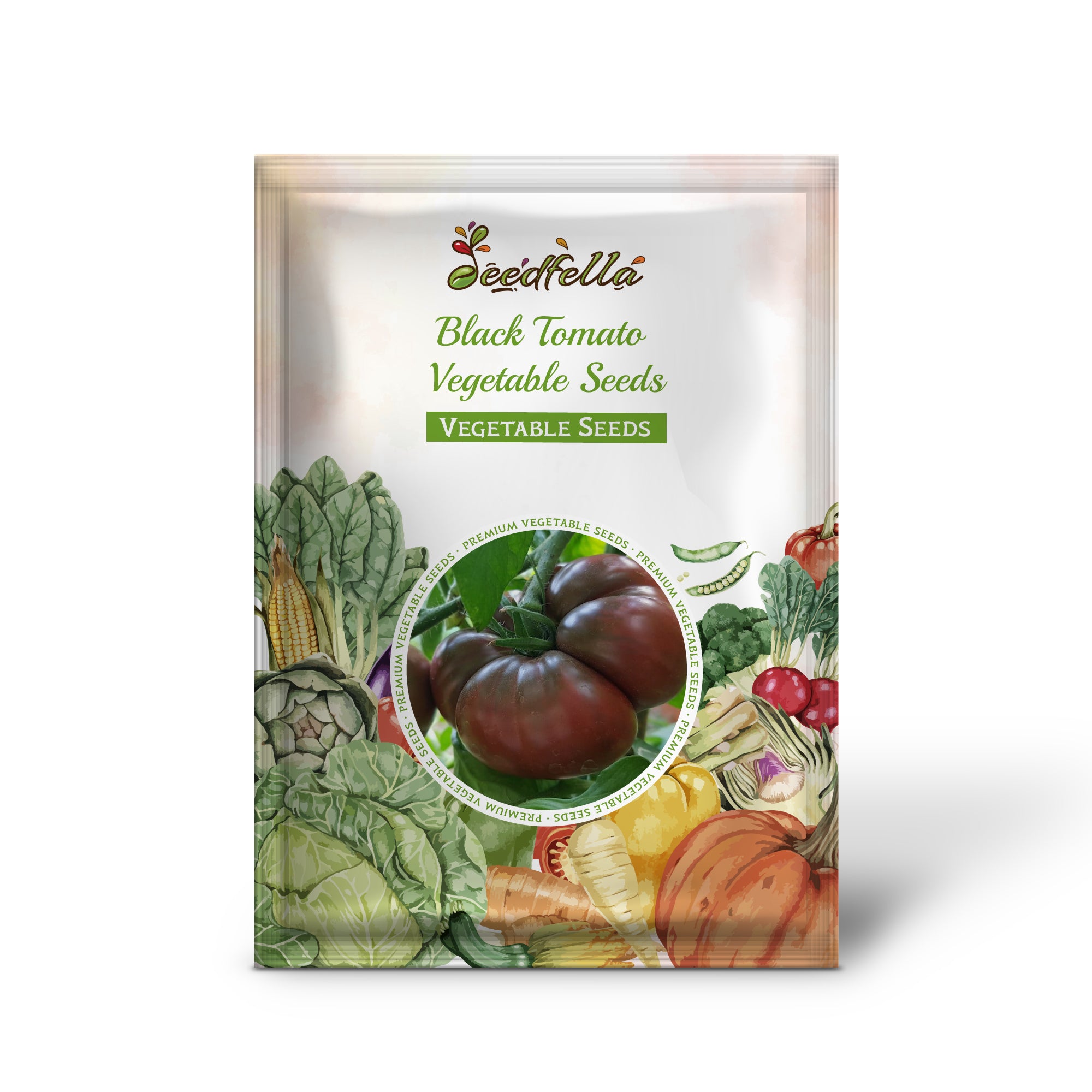 Healthy black tomato seedlings sprouting from quality seeds