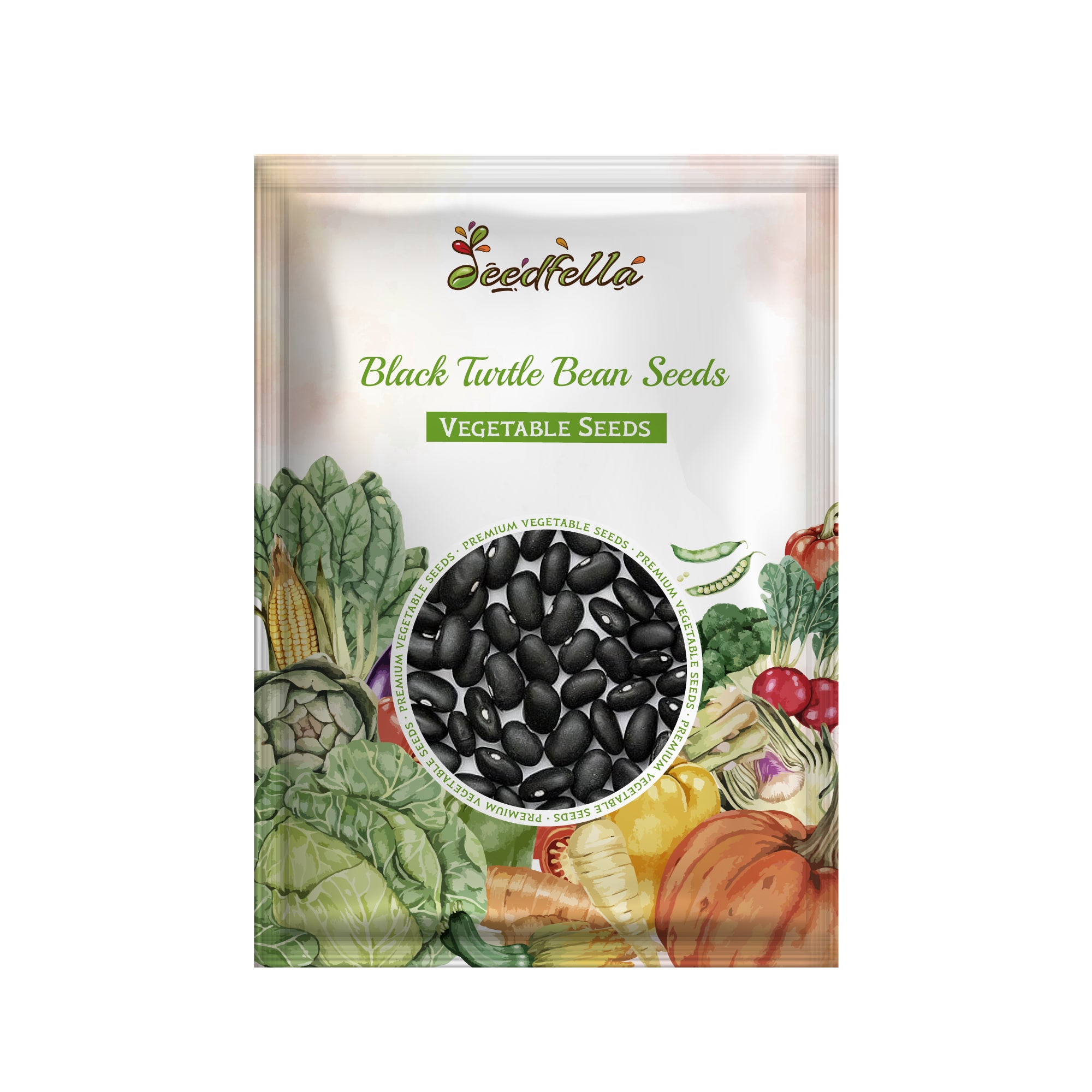 Black Turtle Bean seed package for home gardening
