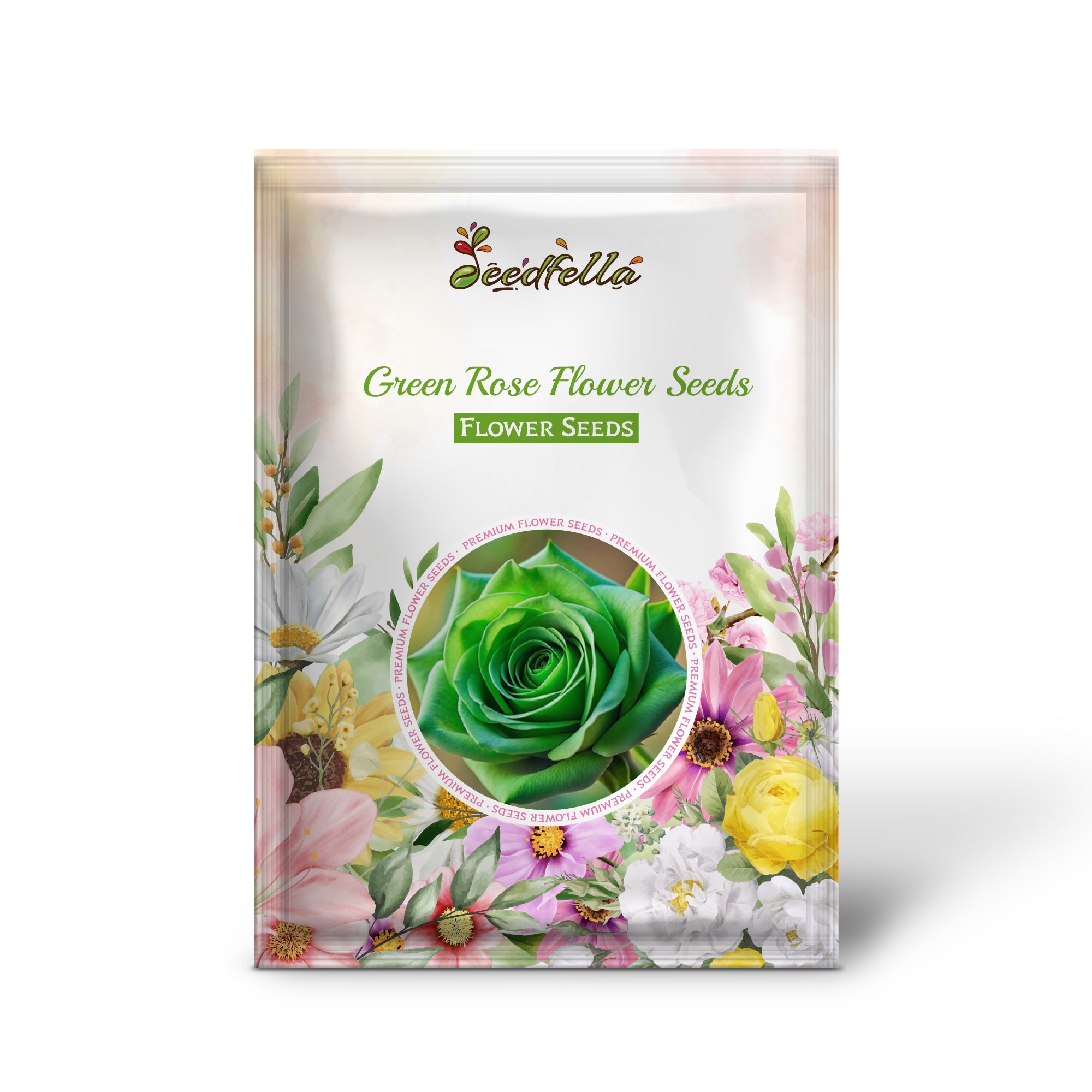 Vibrant Green Roses Blooming in the Garden