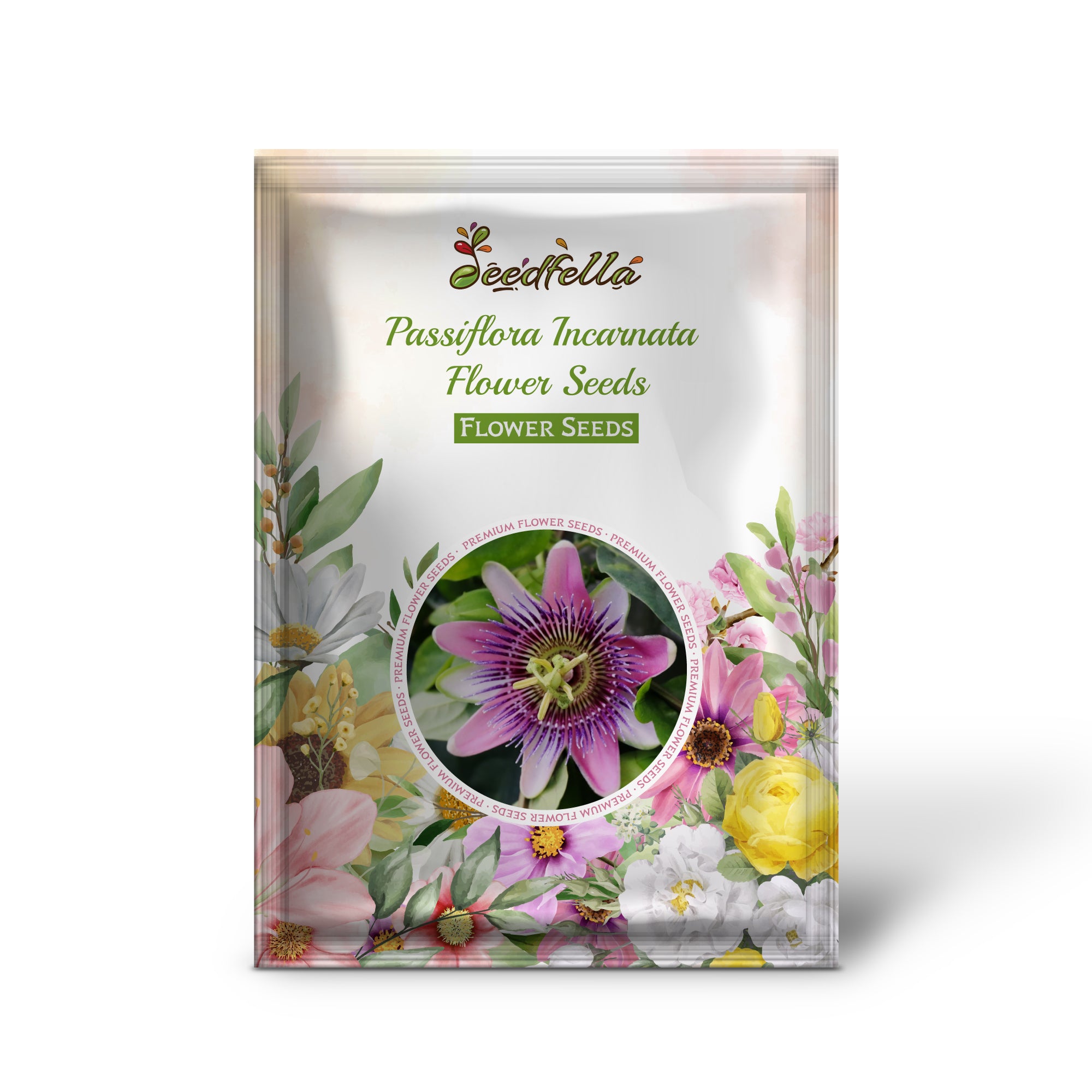 Blue Passion Flowers in full bloom