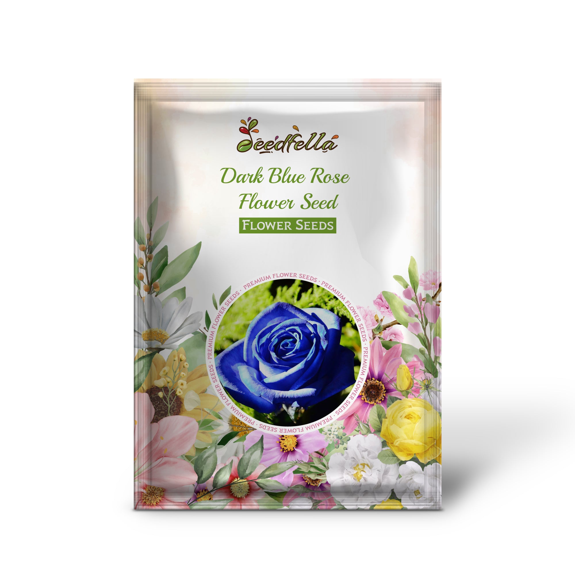 Dark Blue Roses Blooming in Garden