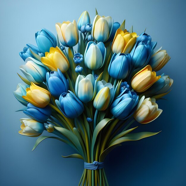 Blue & Yellow Tulip Flower Seeds for Planting
