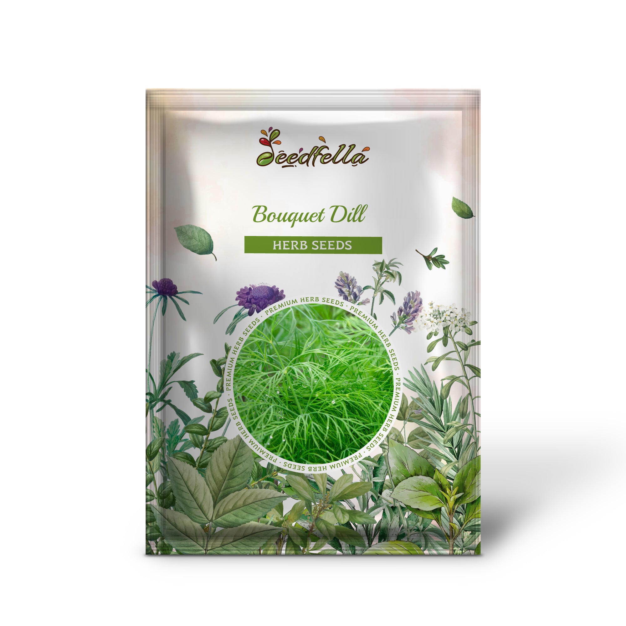 Close-up view of high-quality Bouquet Dill seeds