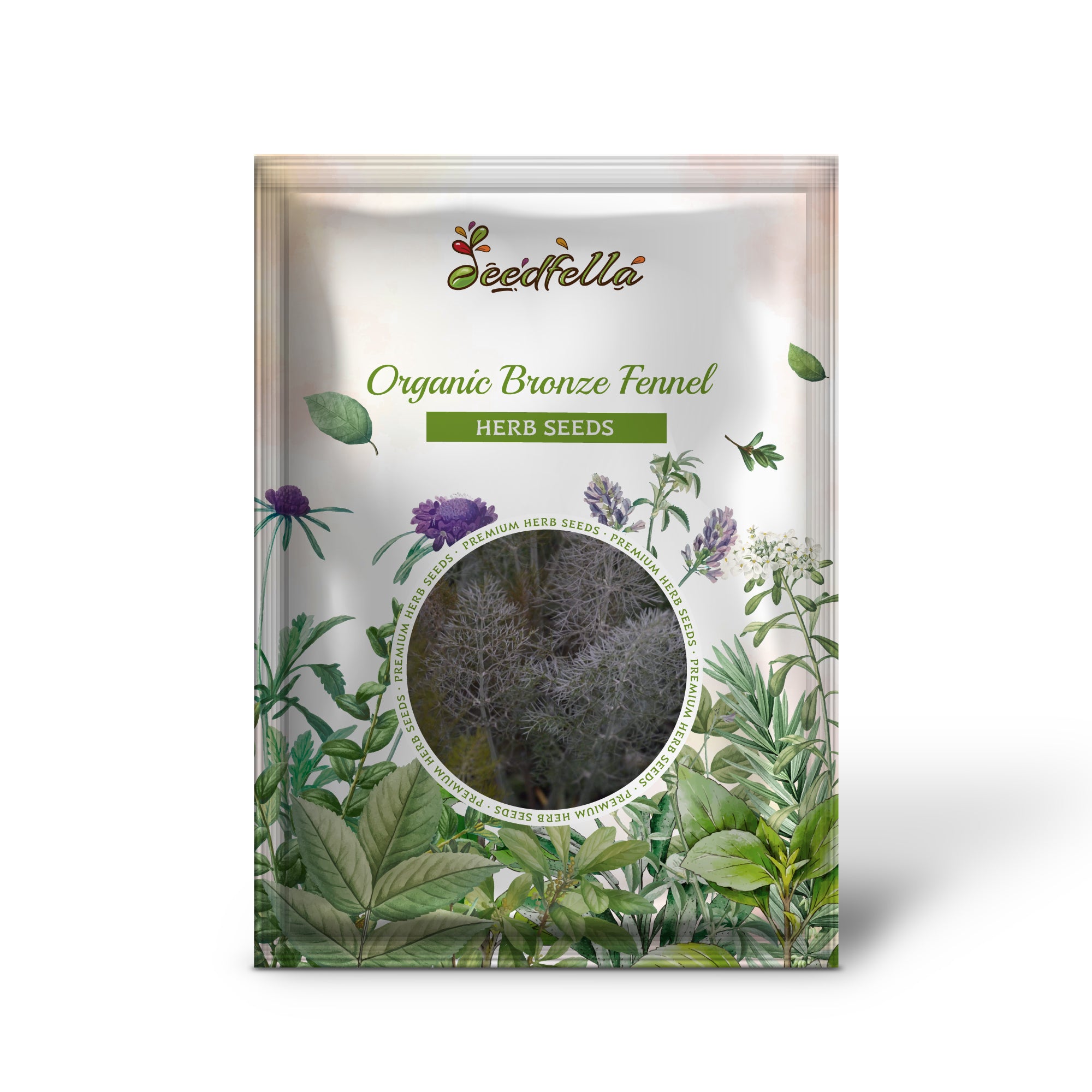 Close-up of Organic Bronze Fennel herb seeds