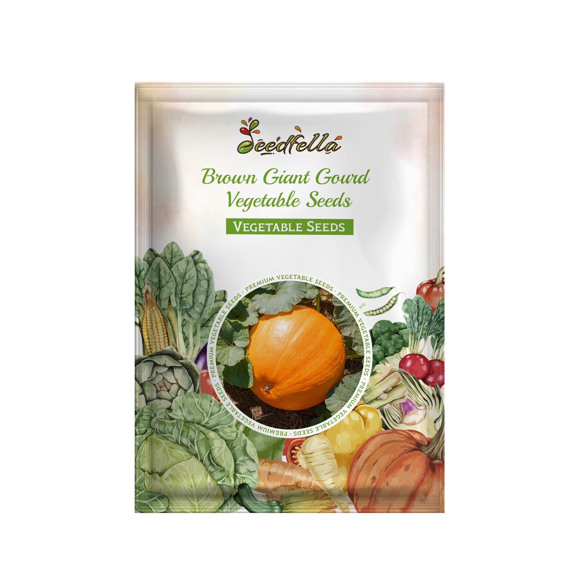 Brown Giant gourd seeds package for gardening