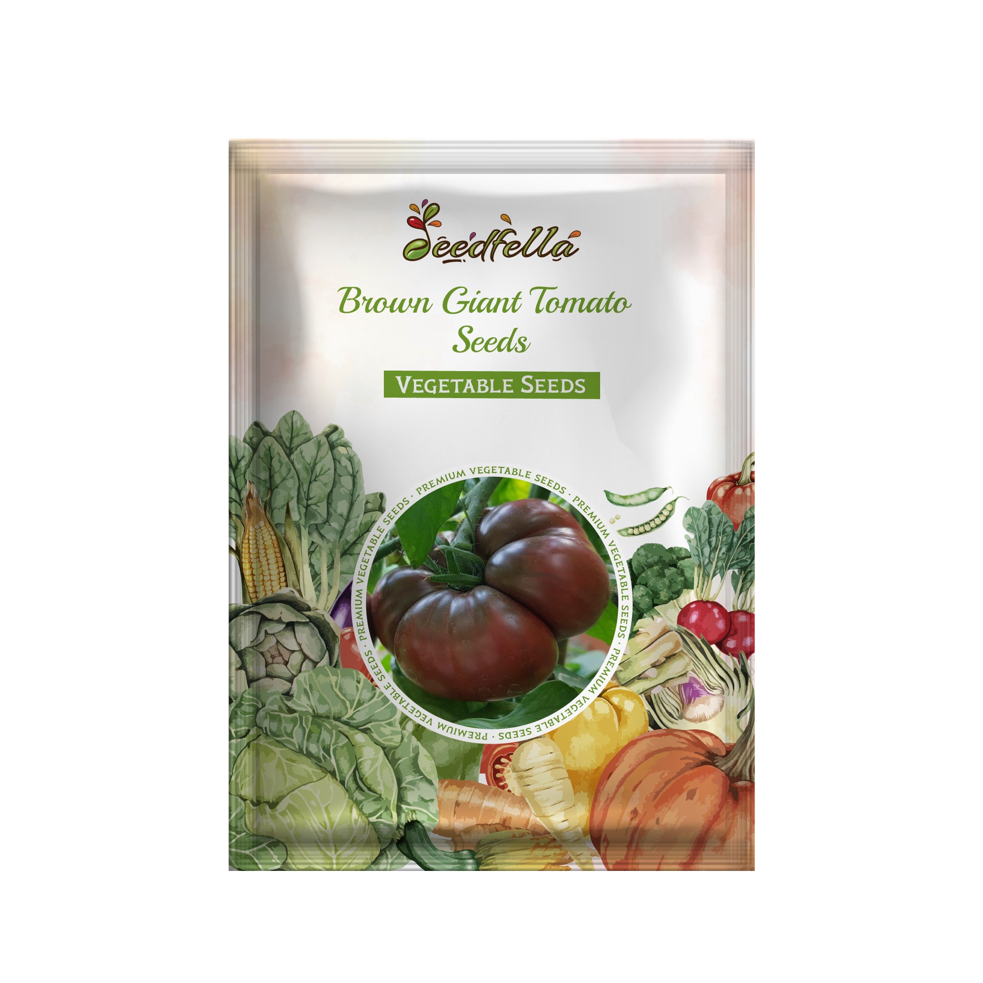 Brown Giant Tomato plant growing in garden