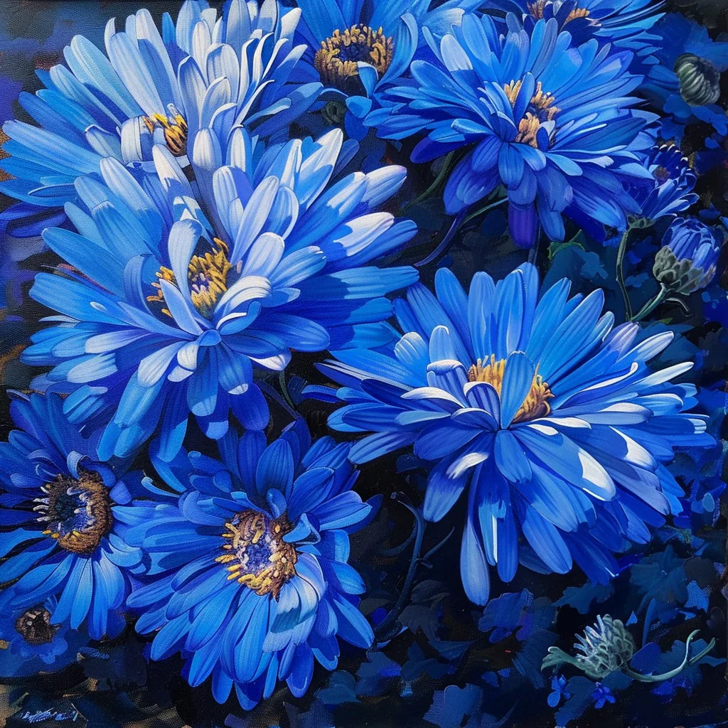 Aster Flower Seeds Planting Blue