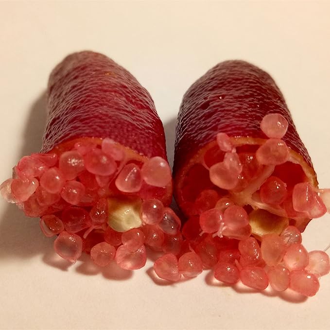 Finger Lime citrus pearls inside fruit