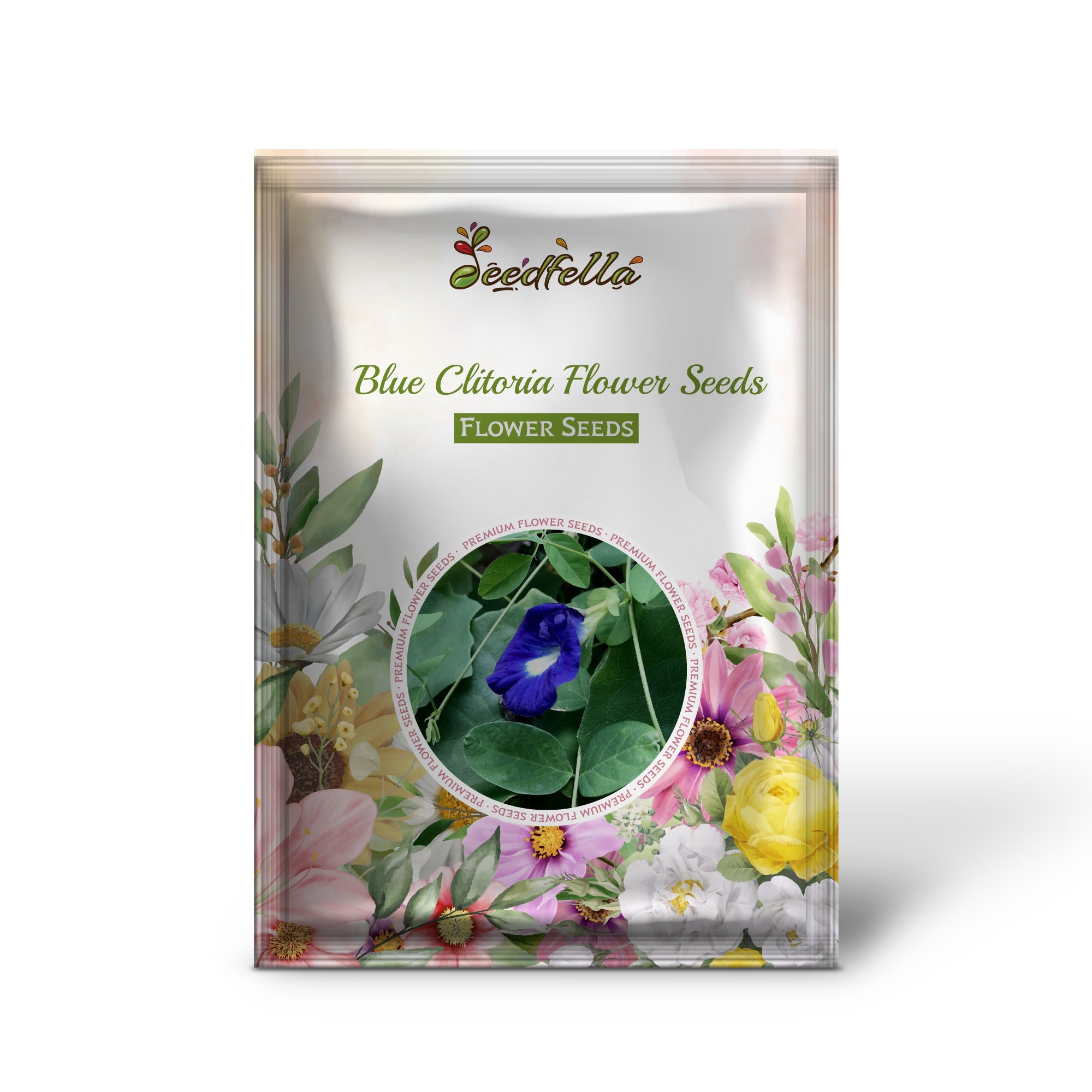 Non GMO Blue Clitoria seeds for home gardening
