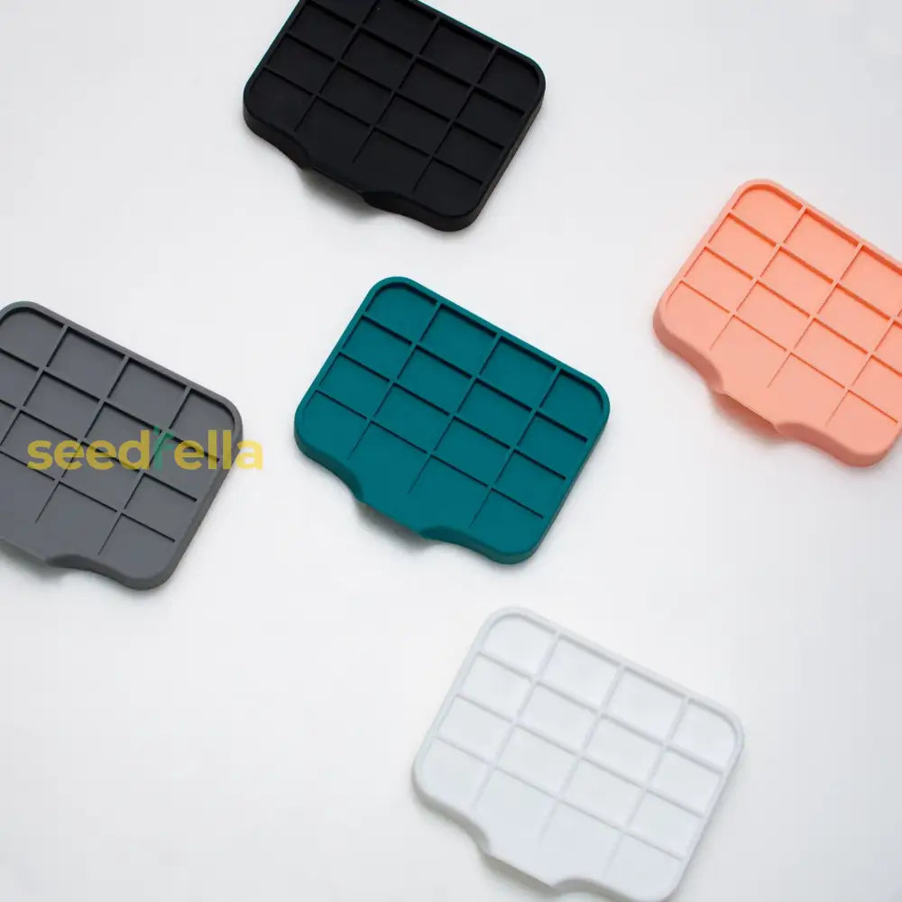 Colorful Silicone Soap Dish With Self-Draining Design – Ideal For Bathroom & Shower Garden Tools