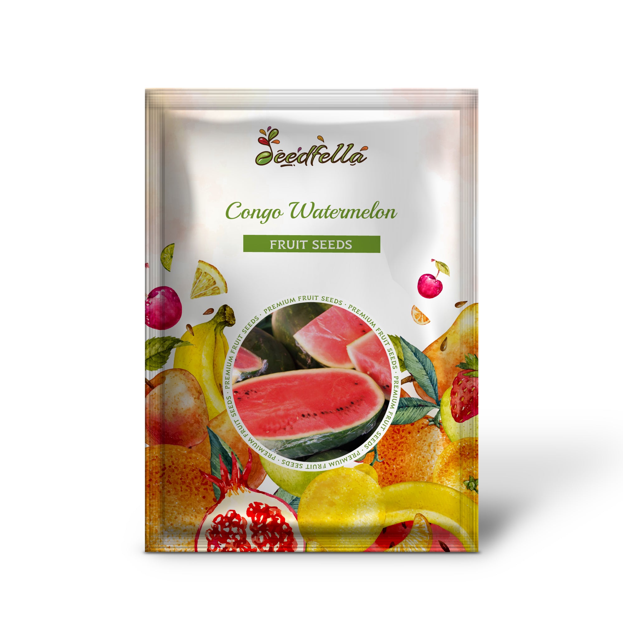 Congo watermelon seeds showing large red sweet fruit closeup