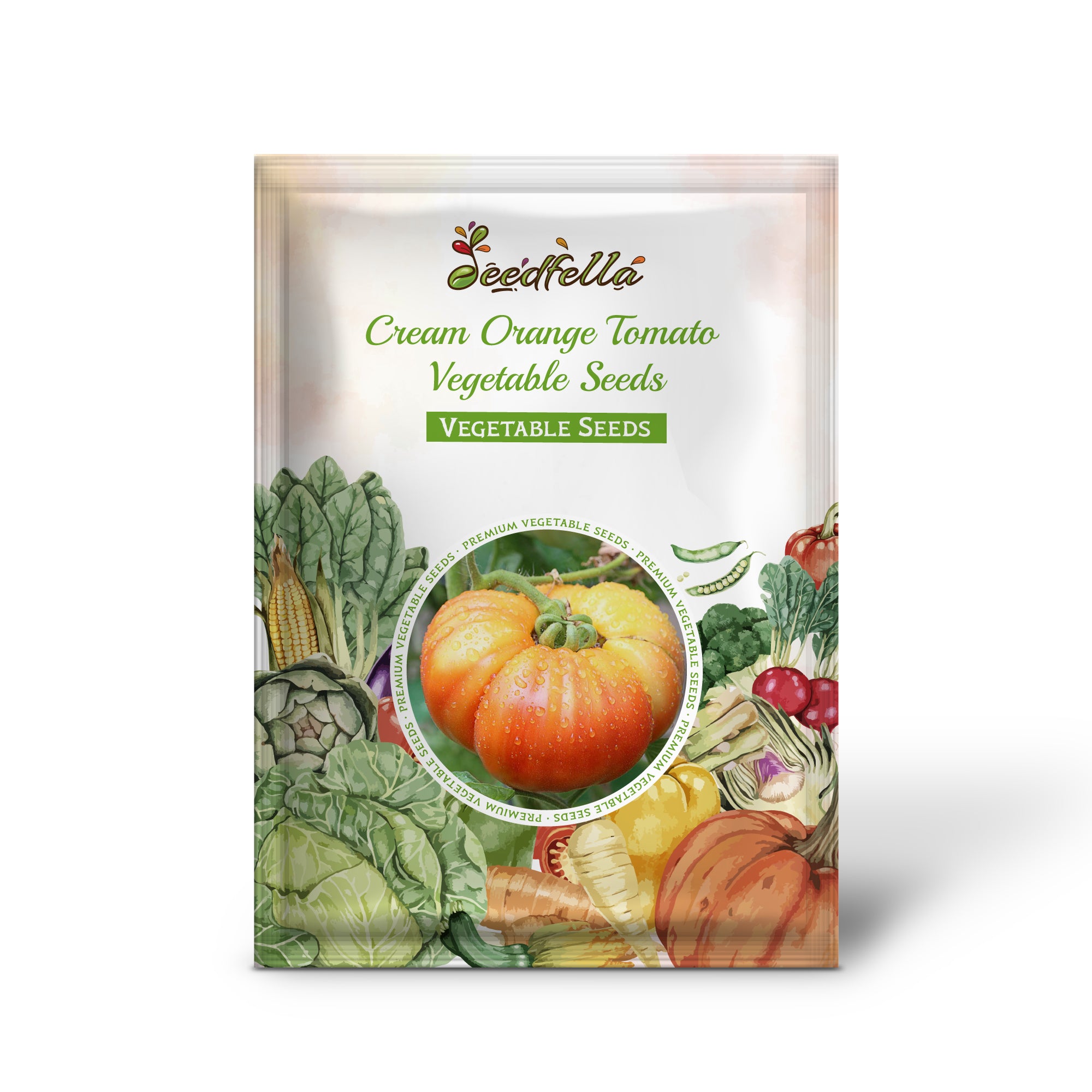 Cream Orange tomato seeds high yield home garden tomato seeds