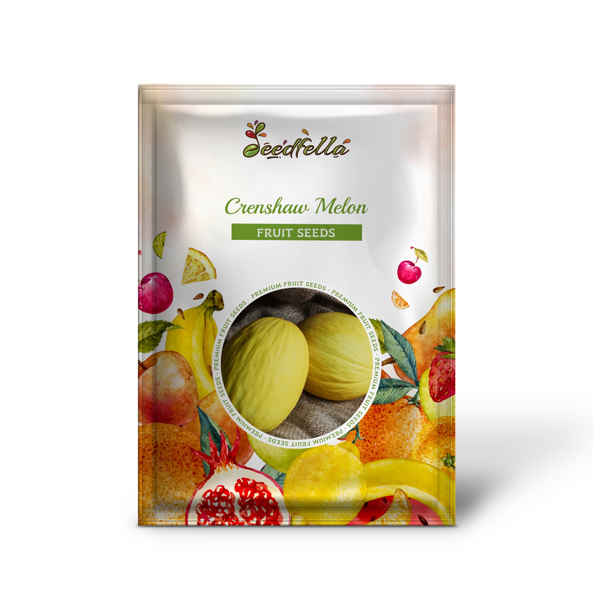 Whole and sliced Crenshaw melon with orange flesh