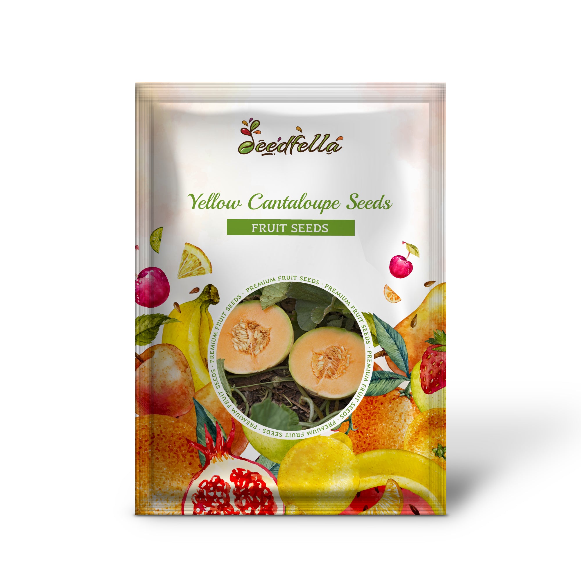 Cucumis melo yellow cantaloupe seeds for home garden planting