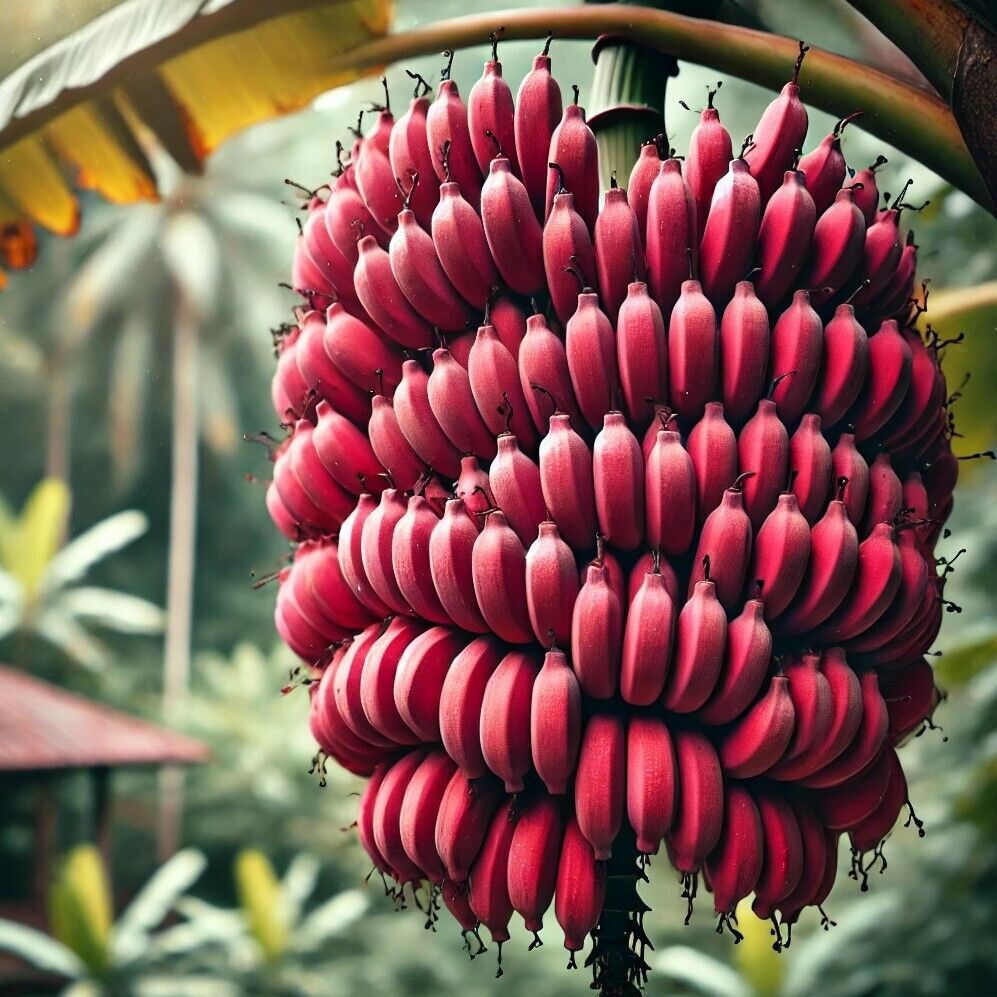 Dark pink banana seeds for planting tropical banana plants