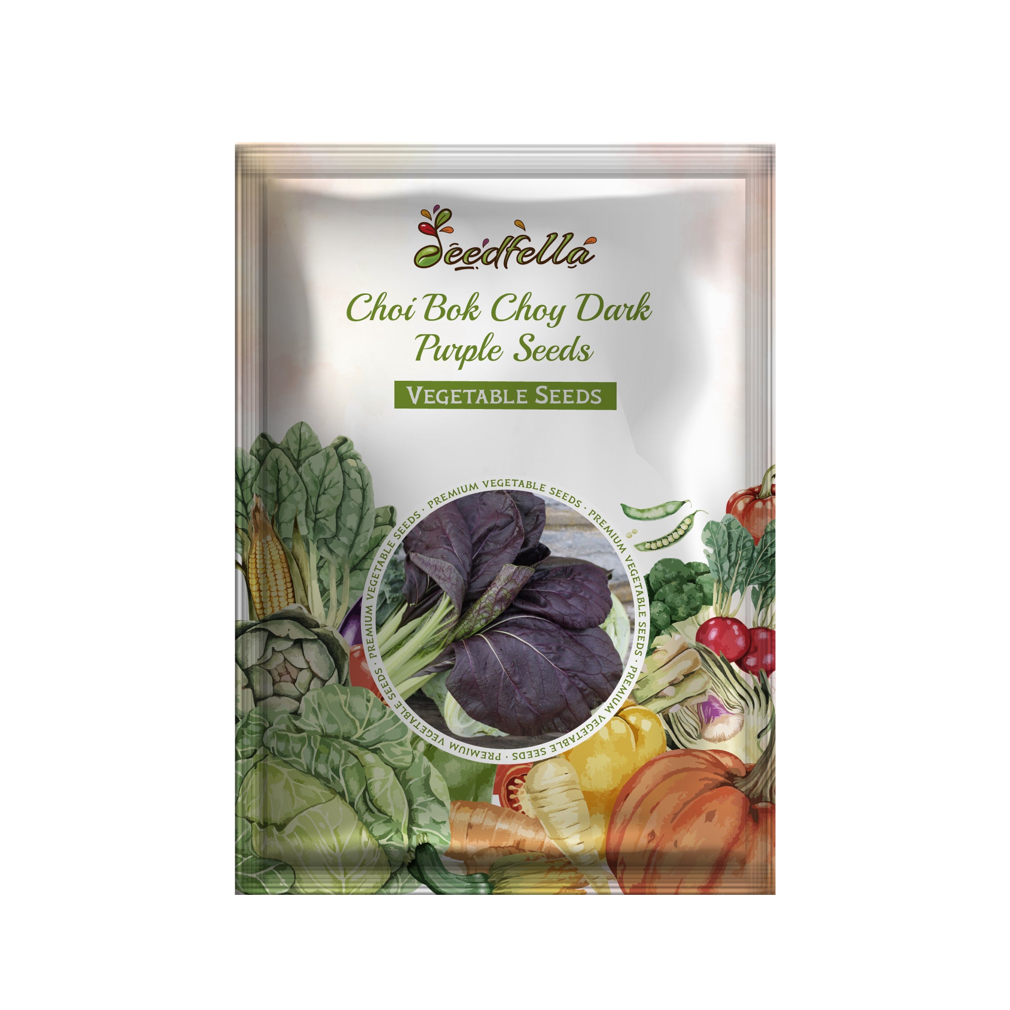 Non GMO dark purple bok choy seeds for planting