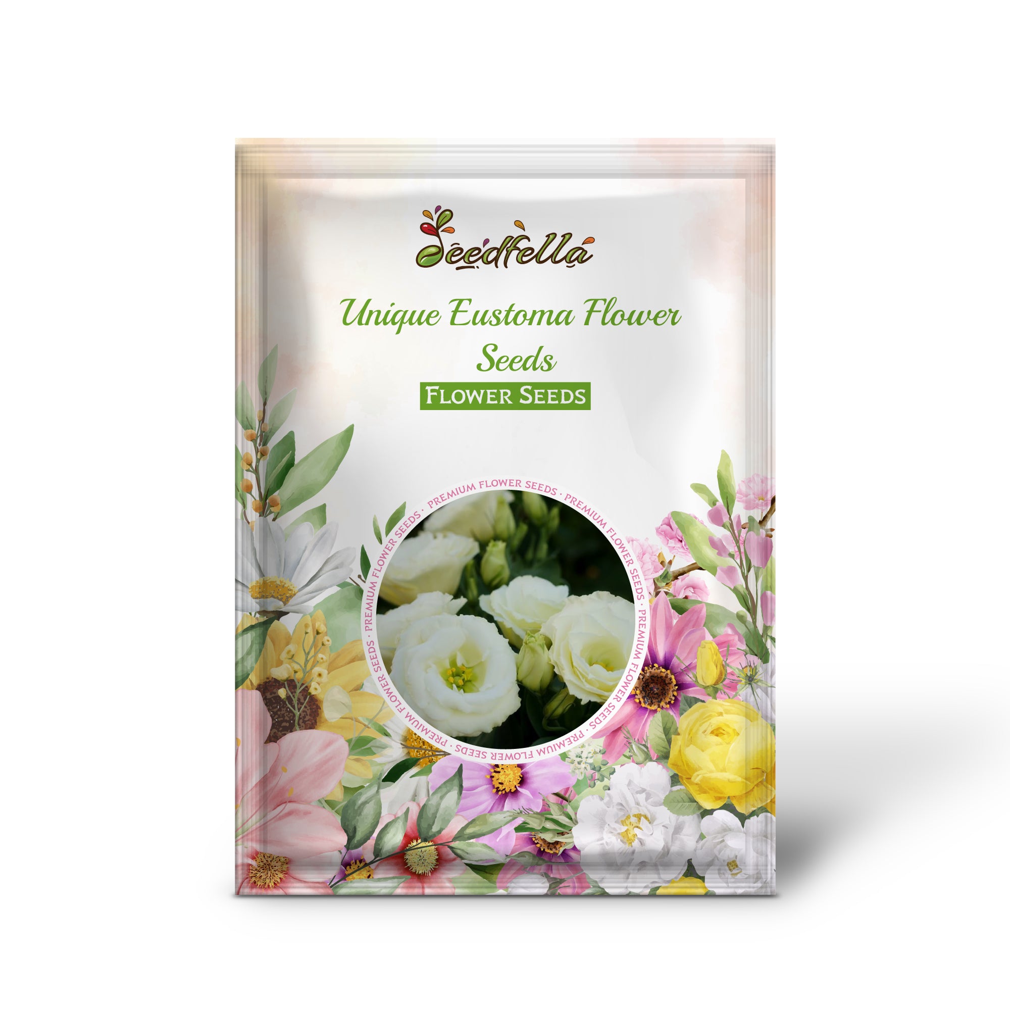 Elegant Eustoma (Lisianthus) Green & White Blooms